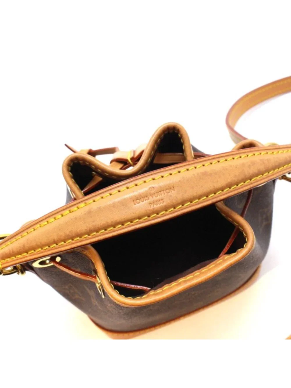 Louis Vuitton Nano Noe Monogram Shoulder Bag Canvas
